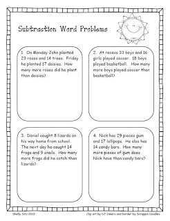 subtraction problem solving for 1st grade
